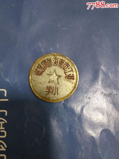 50年代初广东教育证章(徽章,纪念章,校徽):湛江市东海区调旧乡小学